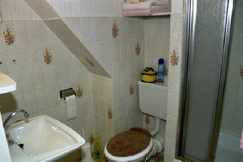 Dusche mit WC